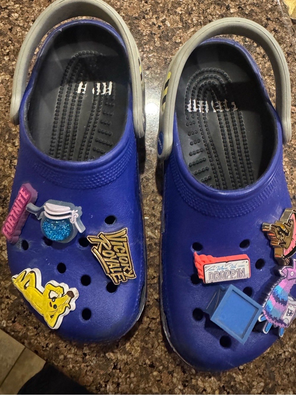 CROCS Kids Blue Clog Sandals with Fun Charms
